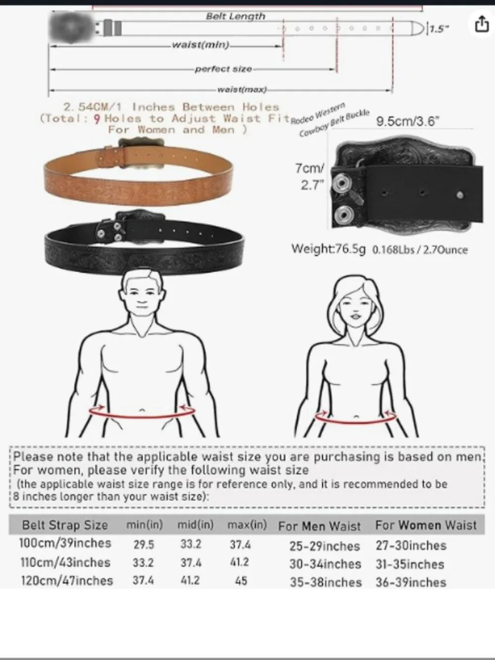 Western Cowboy Belt for Men – Big Longhorn Bull Buckle
